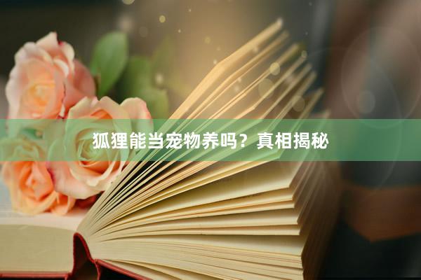 狐狸能当宠物养吗？真相揭秘