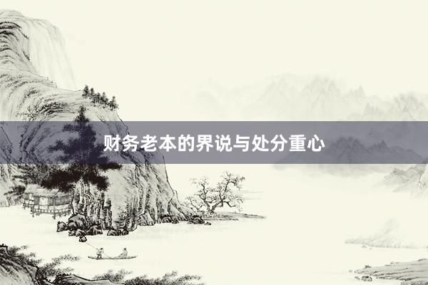 财务老本的界说与处分重心